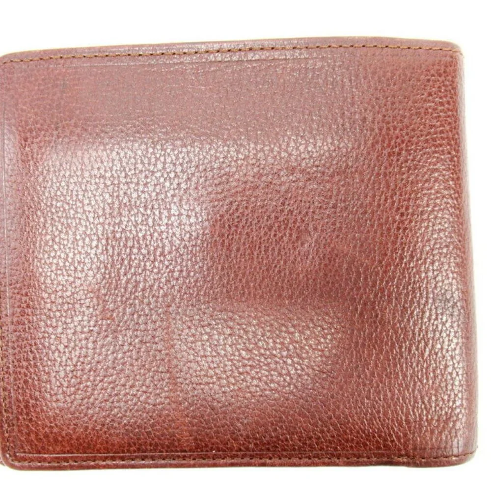 AUTH Burberry Two Folded Wallet Leather